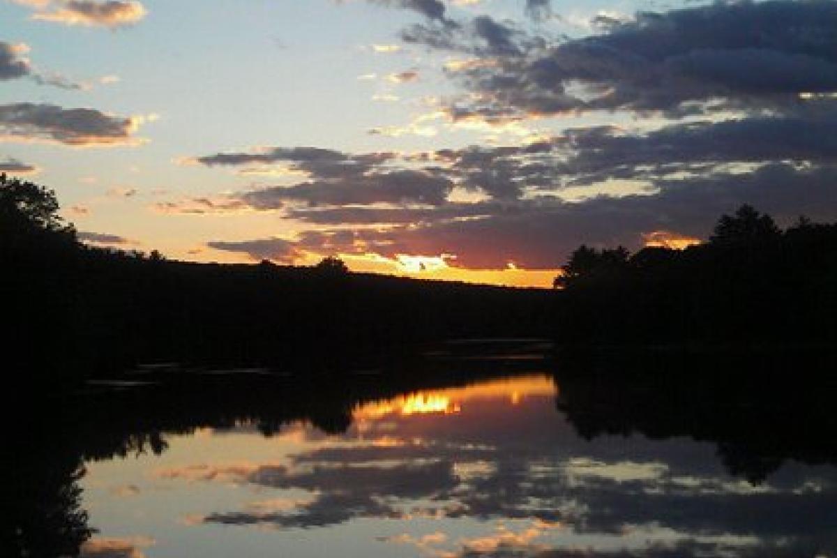 Sunset at Hopedale Pond (photo by Dan Iacovelli)