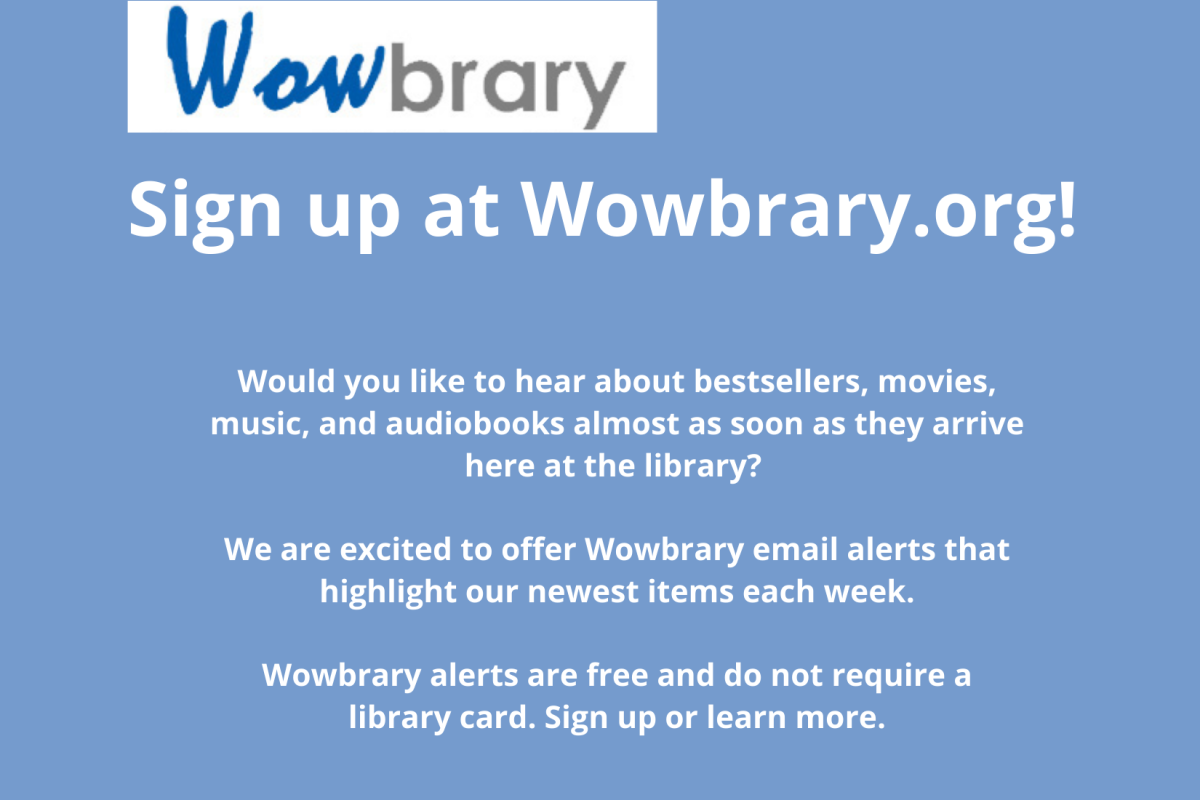 Wowbrary library newsletter info