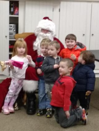 santa with children