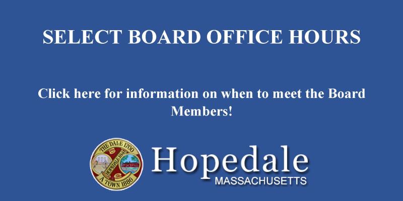 Select Board Members - Availability to Meet with the Public